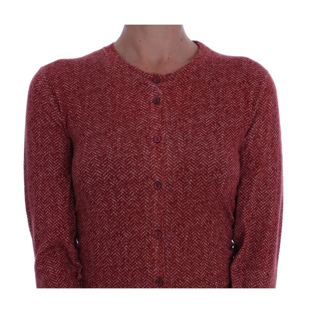 Dolce & Gabbana Red Wool Cardigan Women's Sweater - Picture 4 of 6
